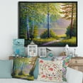 thumbnail image 2 of Designart 'Subtle Sunset Light Through The Trees I' Traditional Framed Canvas Wall Art Print, 2 of 5