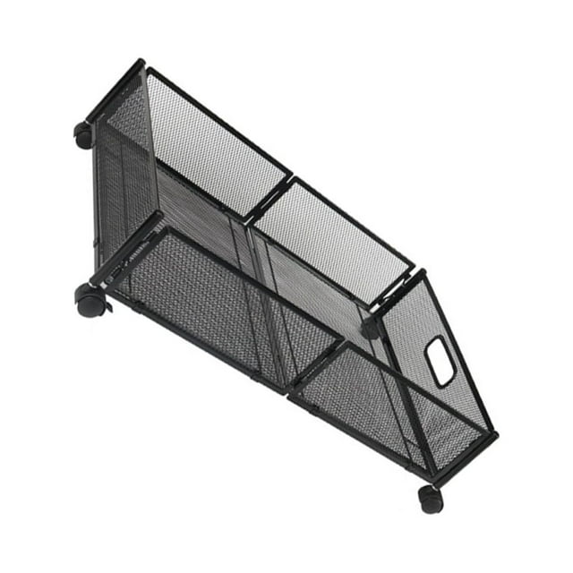 Yuarrent Almacenamiento multifuncional debajo de la cama con ruedas para una fácil organización del dormitorio Metal a prueba de herrumbre Almacenamiento y organización del hogar Negro 60*40.5*16cm