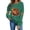 Army Green sweatshirt for women #9, variant on Women's Crew Neck Long Sleeve Pullover Sweatshirt Patchwork Pumpkin Bow Maple Leaf Graphic Print Cozy Casual Fall Sweatshirt for Women Autumn Wear Khaki,L