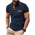 thumbnail image 3 of BVOFAR Short Sleeve Golf Shirts for Men Big and Tall Moisture Wicking Polos Shirt with Pockets Business Casual Collared T-Shirt Navy XXXXXL, 3 of 6