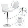 thumbnail image 5 of Flash Furniture Betty Contemporary White Vinyl Adjustable Height Barstool with Panel Back and Chrome Base, 5 of 12
