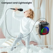 JYX Bluetooth Speaker with Microphone, Portable Party Speaker with LED Light for Outdoor, D18