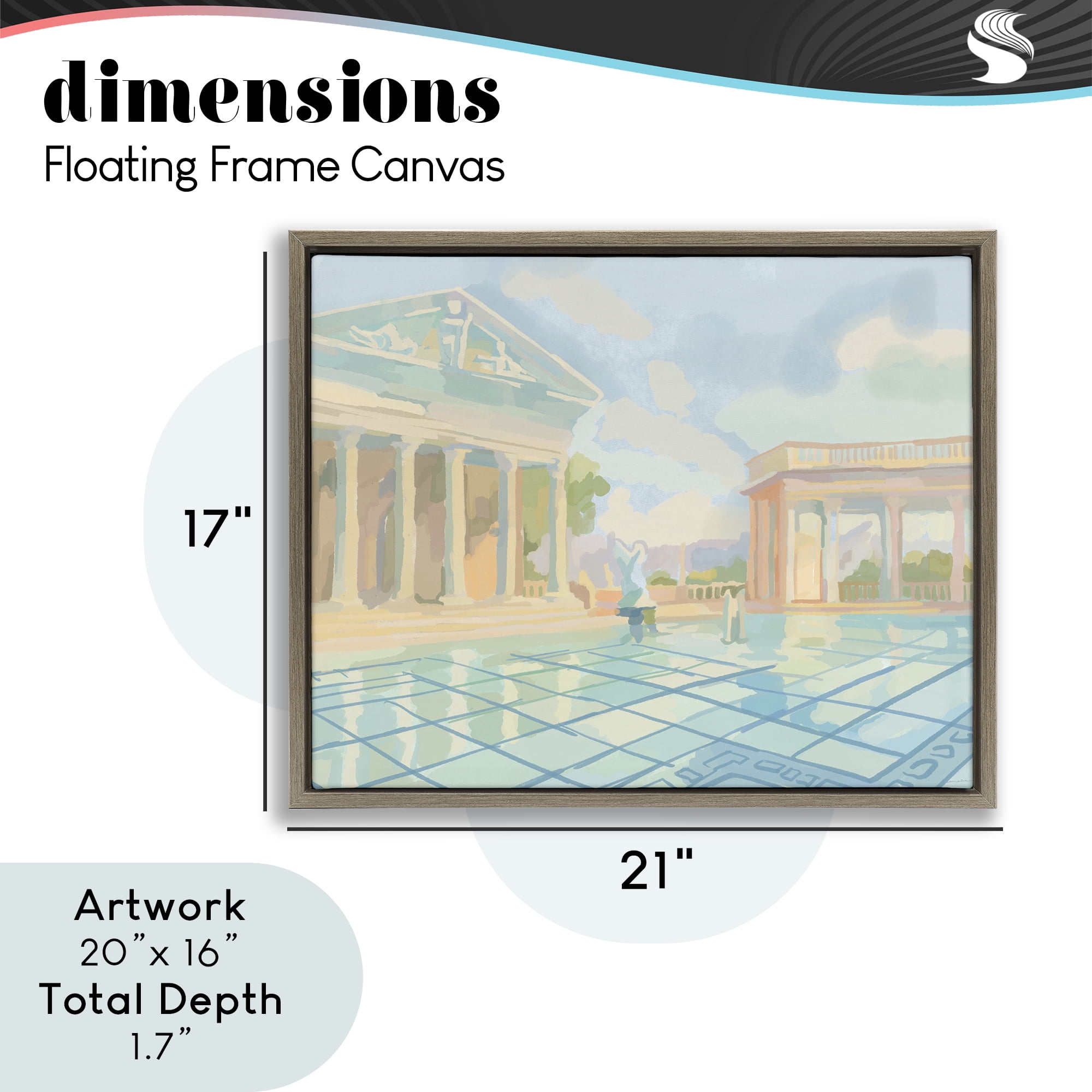 Stupell Industries Sam Simeon Architecture Brown Framed Floater Canvas Wall Art, design by Amelia Noyes