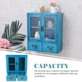 thumbnail image 3 of WASHWEPE Rustic Wall Storage Cabinet Blue Wooden Organization for Office Use 1Pack, 3 of 8