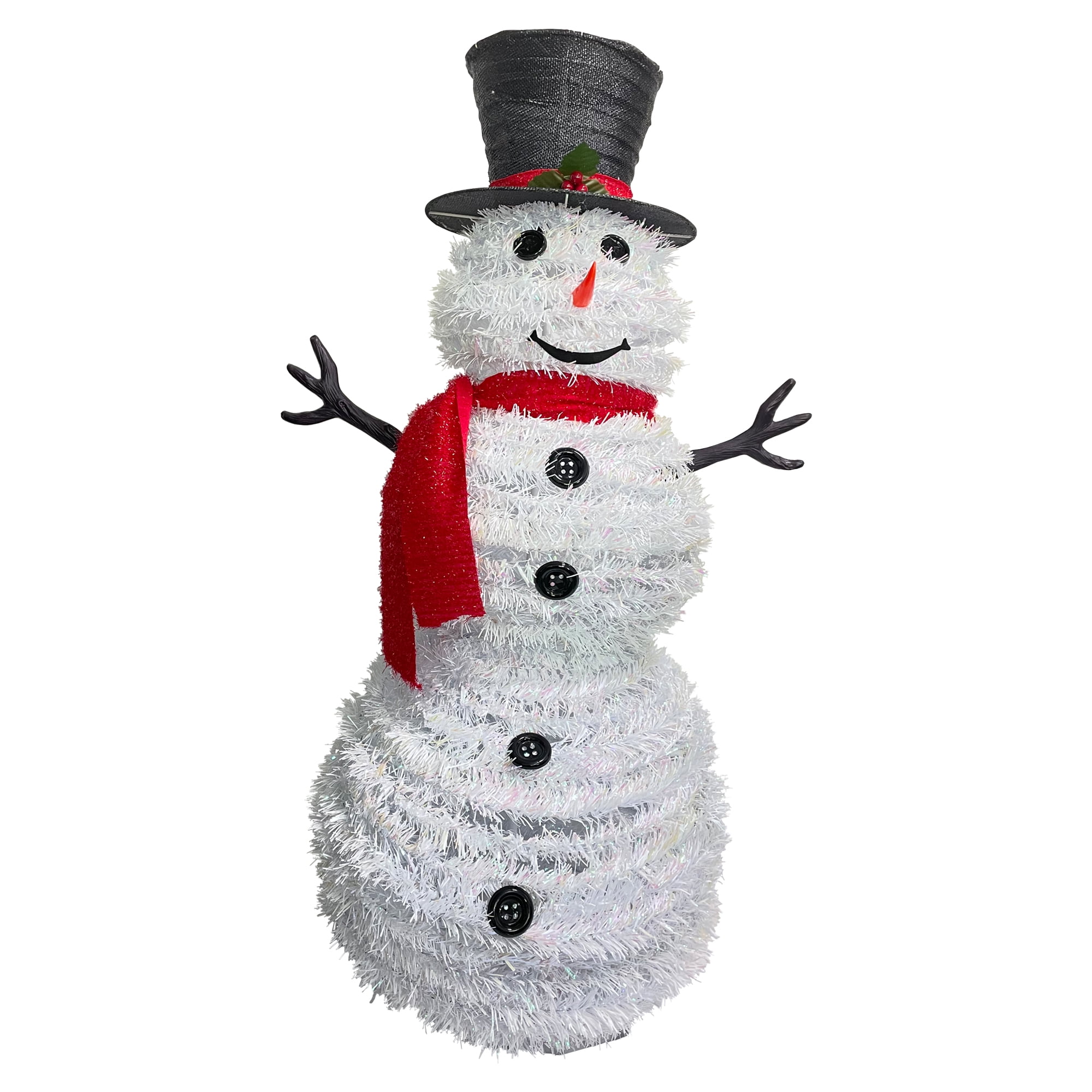 4' Lighted Pop-Up Snowman Outdoor Decoration - Walmart.com
