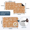 thumbnail image 5 of Orange Flower Dish Drying Mats for Kitchen Counter, Pastoral White Plant Petal Leaf Rustic Linen Absorbent Coffee Bar Mat with Non-slip Rubber Backed Quick Drying Dish Rack Pad 16"x18", 5 of 9