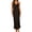 Black, variant on Women's Satin Asymmetrical Midi Dress 100% Polyester Elegant Eveningwear for Special Occasions and Chic Parties