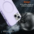 thumbnail image 5 of KOMI Magnetic for iPhone 13 Case, [Compatible with MagSafe][10 FT Military Grade Drop Protection] [2+Tempered Glass Screen Protector] Non-Slip Heavy Duty Full-Body Shockproof Phone Case, Light Purple, 5 of 5