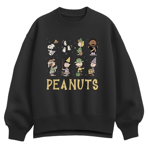 Peanuts - Halloween Group Oversized Fleece Crew Sweatshirt