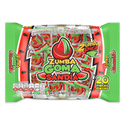 Zumba Pica Goma Sandia Gummy Candy, Mexican Tamarind and Watermelon Candy, 20 Ct