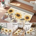 thumbnail image 5 of 2x3 Ft Entryway Area Rug, Sunflower Kitchen Rug Runner Washable Floor Mat, Yellow Summer Botanical Floral Farmhouse Non Slip Indoor Door Mat Throw Carpet for Bathroom Living Room Bedroom, 5 of 8
