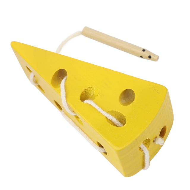 Juguete De Queso Con Cordones De Madera, Juguetes De Cordones Duraderos Para La Salud Portátil Para Bebés