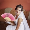 thumbnail image 5 of Unique Bargains 1 Pc Evening Blossom Elegance Design Folding Fan for Dancing Party Pink Bamboo Silk, 5 of 5