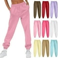 thumbnail image 2 of ShiShine Womens Warm High Waisted Baggy Sweatpants Drawstring Stretch Joggers Loose Comfy with Pockets, 2 of 8