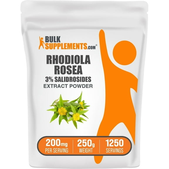 BulkSupplements Rhodiola Extract (3% Salidroside) Powder - 200mg per Serving - 250 Grams (8.8 oz) - 1250 Servings