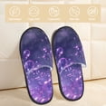 thumbnail image 2 of Balery Purple Bubble Abstract Art Pantuflas de Casa de Felpa Silenciosas con Diseño Estampado, Zapatillas Cómodas Antideslizantes de Algodón para Interior-Large, 2 of 8