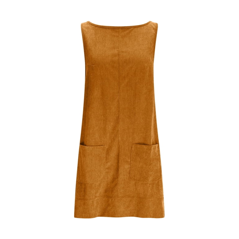 FRSASU Summer Dress for Women Fashion Corduroy Dress Casual Solid Color Round Neck Sleeveless Tank Dress Orange L - Walmart.com FRSASU Summer Dress for Women Fashion Corduroy Dress Casual Solid Color Round Neck Sleeveless Tank Dress Orange L - Walmart.com
