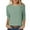 C-Light Green10, variant on DHFJKG 3/4 Sleeve T Shirt Women Casual Crewneck Solid Color Spring Summer Top Soft Comfort Stretch Fit Daily Wear Basic Tee