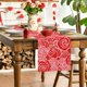 thumbnail image 4 of Puntoco Liquidación de suministros de cocina Bandera de mesa con flores para el día de San Valentín Fiesta navideña Cocina Sala de estar Mantel decorativo Mantel de lino con estampado Mantel de té, 4 of 4