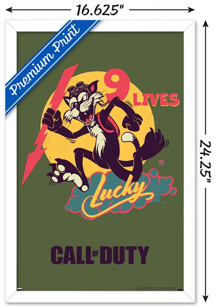 Call of Duty: Vanguard - 9 Lives Wall Poster, 14.725" x 22.375", Framed