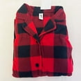 thumbnail image 2 of Womens Ladies Fleece PJ Pajama Set Red Black Checkered Size 2XL, 2 of 5