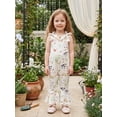 thumbnail image 3 of Cjfdfy Toddler Baby Cowgirl Fall Jumpsuit Sleeveless Bow Shoulder Animal Print Romper Bell Bottoms Toddler Rodeo Outfit Farm Clothes Little Girl Cute Farm Fall Winter Overalls, 3 of 9