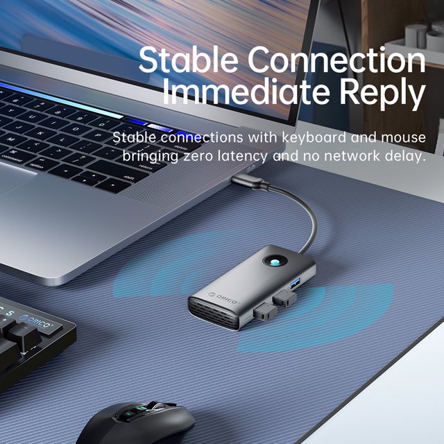 Divisor de base de expansión PD100W Adaptador de concentrador USB para computadora portátil (PW11-5P-GY)