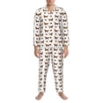 thumbnail image 3 of Fotbe Labrador Retriever Dog Pattern Long Sleeve Pajama Set for Men,Sleepwear Set,2-piece Loungewear Set,Soft PJs Comfy Nightwear with Pockets-Large, 3 of 7