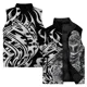 thumbnail image 4 of Chalecos para hombres de moda e informales, con algodón añadido y ropa gruesa para hombres que se mantiene abrigado del frío, chaleco con estampado de guerreros del siglo pasado, 4 of 5