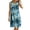 Blue, variant on Sleeveless Marine Life Print Beach Sundress - Relaxed Fit Flow Summer Dresses for Women 2025 with Casual Midi Length & Functional Pockets Blue L