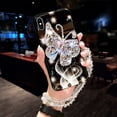 thumbnail image 1 of Funda de teléfono de lujo con purpurina, carcasa brillante con diamantes y mariposas para iPhone 14, 13, 12, 11 Pro Max, X, Xs, Xr, 7, 8 Plus, SE Fivean unisex, 1 of 2