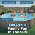 thumbnail image 4 of Bestway Power Steel 14’x42” Metal Frame Above Ground Pool w/ Pump, Ladder, & Cover, Brown, 4 of 12