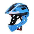 thumbnail image 3 of Casco de bicicleta para niños Casco protector integral ajustable Casco de bicicleta de montaña Azul negro, 3 of 9