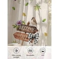 thumbnail image 5 of Sheer Curtains 45 inches Long 2 Panels Set Fall Pumpkin Welcome Purple Flower Deciduous Linen Tiers Sheers Rod Pocket Small Window Short Curtains for Kitchen Cafe, Each 52" W x 45" L, 5 of 7