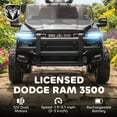 thumbnail image 3 of Qaba 12V Kids Ride on Car, Licensed Dodge RAM 3500 Ride on Toys for Toddlers with Dual Motors, Remote Control, Suspension, Bluetooth and Lights, Black, 3 of 9