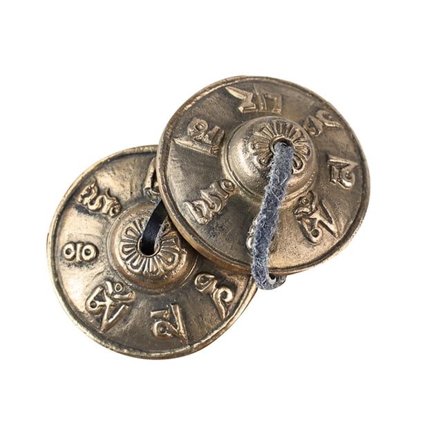 Platillos tibetanos Tingsha portátiles, regalos únicos para amigos, decoración de yoga, 6,5 cm Estilo A