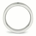 thumbnail image 2 of Bague à Trois Zircons en Acier Inoxydable Brossée et Rainurée Taille 9, 2 of 7