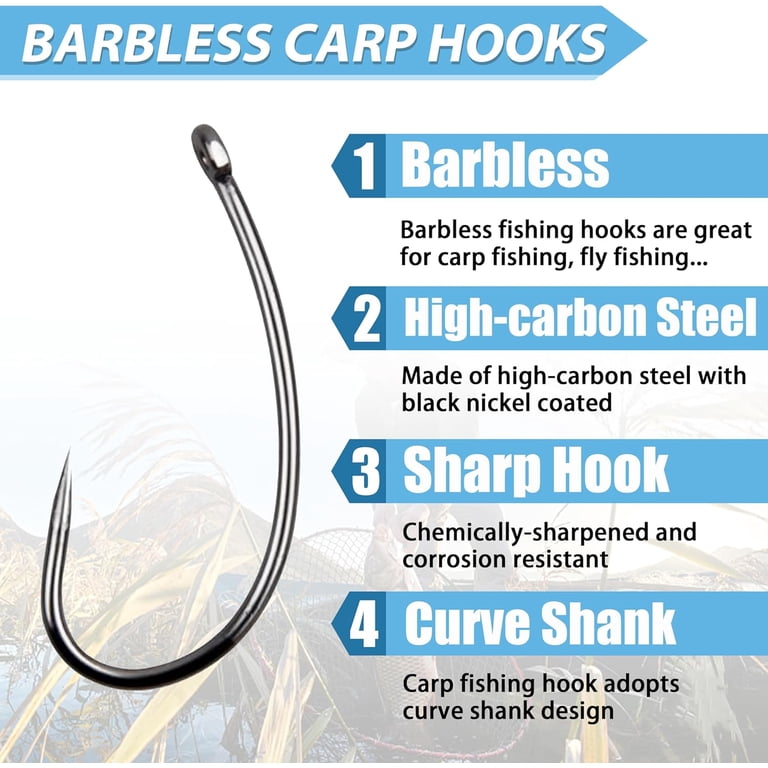 circle hooks for trout fishing Carbon Steel 500 Pcs, Hooks Assortment Saltwater Freshwater Ice Fishing, Salt Water Fish Hooks for Catfish Bass Octopus Multi Size 6 8 10 12 14 16 18 20 22 24 : Sports & Outdoors making overall unit stronger Circle Hook Trout Fishing Hooks