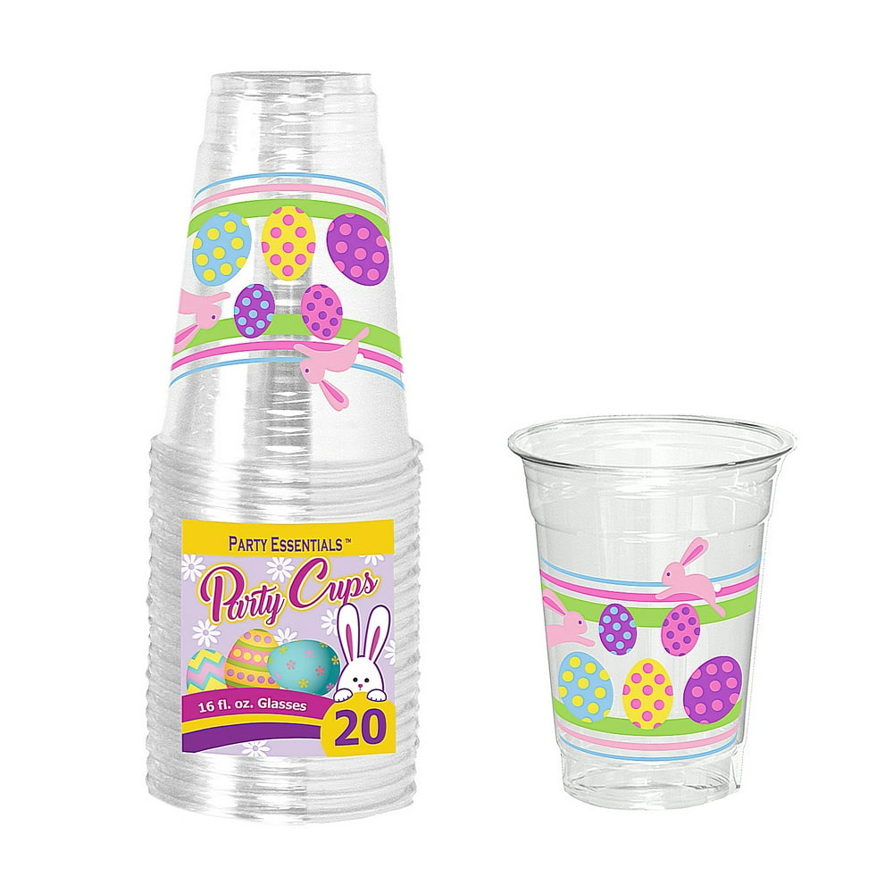 1 Party Essentials 16 Oz. Soft Plastic Cups Easter 20 Ct. Walmart