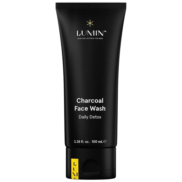 Jabón facial Lumin Charcoal, desintoxicante diario, para hombres, 100 ml