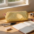 thumbnail image 6 of Lksixu Simple Pencil Pouch, Large Capacity Solid Color Pencil Case with Color-Blocking Zipper, Aesthetic Stationery Organizer, Lightweight & Spacious Pencil Bag, Portable Travel Makeup Bag, 6 of 7