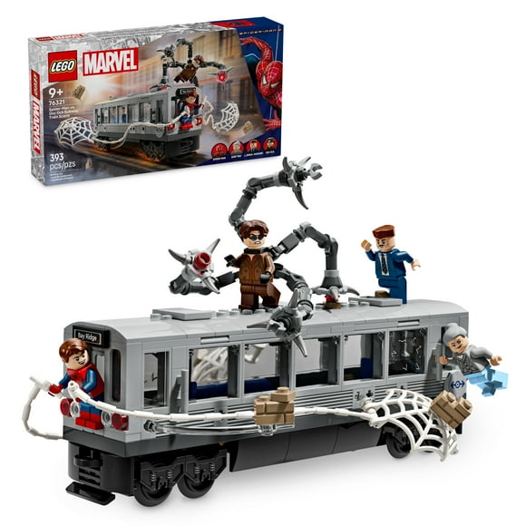 LEGO Marvel Spider-Man vs. Doc Ock Subway Train Scene - Action Figures Kids Toy - Spider-Man Building Toy for Boys & Girls, Ages 9+ - Marvel Collectible with 4 Minifigures - Birthday Gift Idea- 76321