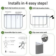Sloped Heavy-Duty Medium Window Well Cover (84W x 26L)