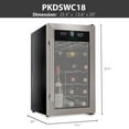 NutriChef PKDSWC18 Wine Refrigerator Chiller Wine Cellar Fridge, Stainless Steel (18Bottle