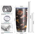 thumbnail image 6 of Bottle with Straw Psychedelic Trippy Mushroom Stainless Steel Insulated Travel Cup 20 oz Leak-Resistant Coffee/Tea Water Bottle Great for Travel Commute Work Gifts for Women, 6 of 7
