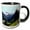 Black/White, variant on 3drose, Logan from Easy Pass - North Cascades National Park, 11oz Two-tone Green Mug