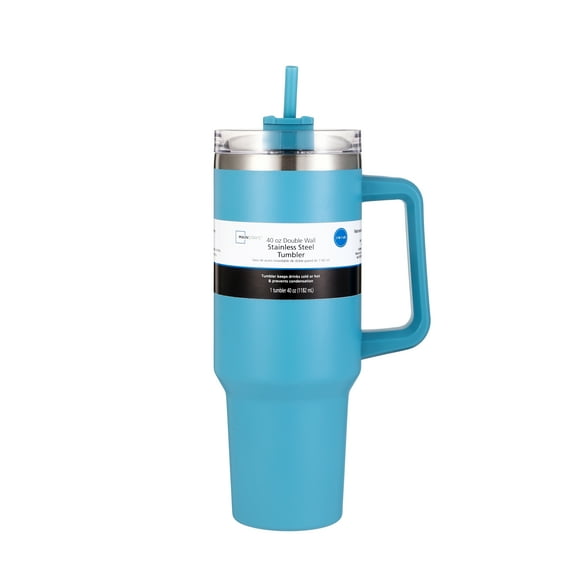 Mainstays 40oz Teal Tumbler Stainless Steel Double Wall