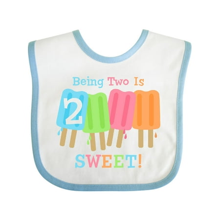 

Inktastic Ice Pop 2nd Birthday Gift Baby Girl Bib