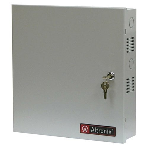 Altronix SMP5PMP8 Power Supply Charger, 8 Fused Outputs, 12/24VDC at 4A, 115/220VAC, Supervision, BC300 Enclosure, Grey