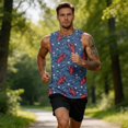 thumbnail image 5 of Satingcolo Sleeveless Tank Top for Men, Hawaiian Graphic Sleeveless Shirt, Summer Beach Daiyl Wear Tops, 5 of 6